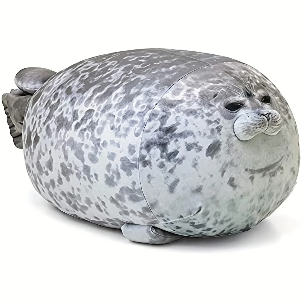 Chubby Seal Plush Set - Mommy & Baby Seals 3D Novelty Pillow - Perfect Birthday Gift For