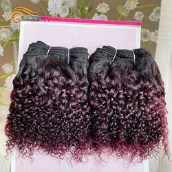 Curly Human Hair Bundles For Black Women Short Jerry Curly Bundles 6pcs/lot Brazilian Hair Weave Bundles 100% Human Hair