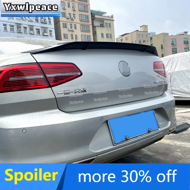 ABS Plastic R Style Rear Trunk Lip Spoiler Car Styling For VW Volkswagen Passat B8 2017 2018 2019 2020 2021 2022