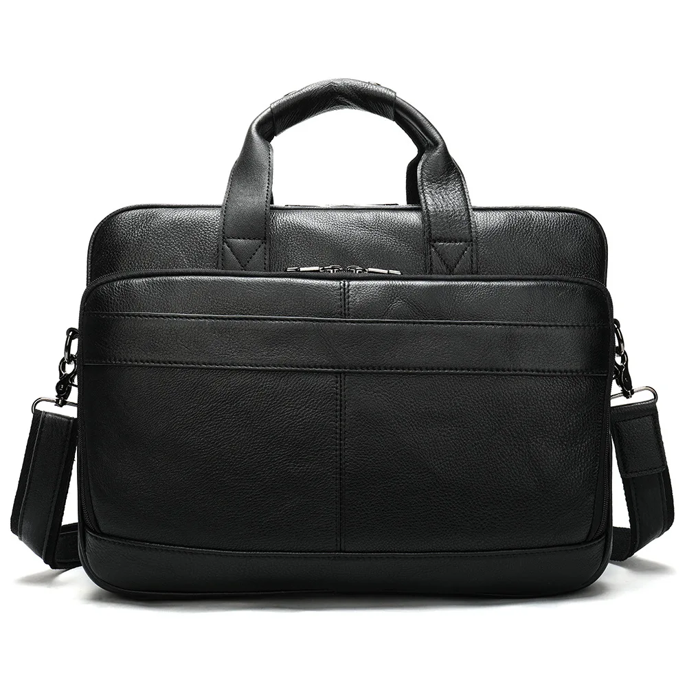 Men's Leather Bag Office Messenger Briefcase Man Genuine Leather 15.6"Laptop Bags Male Handbags Crossbody 14 Computer Bag