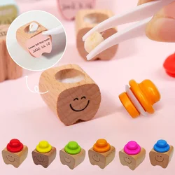 Wooden Storage Box Smiley Face Baby Teeth Box Baby Milk Teeth Storage Box Collect Teeth Baby Items Baby Souvenir Gifts