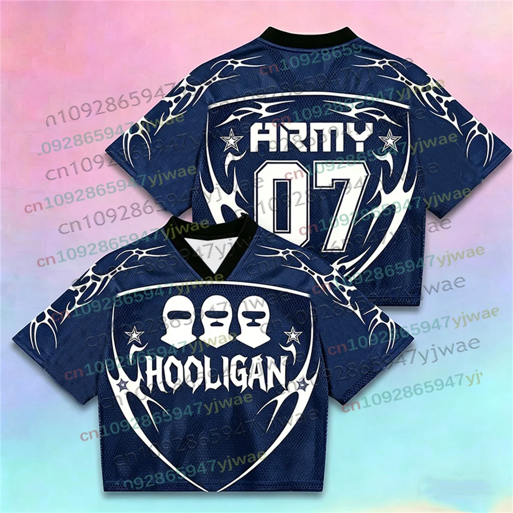 2026World Tour Mesh Jersey V-neck Fashion Street Top Gift for Army Loose Breathable Short Sleeve Summer Men Women Running Tshirt