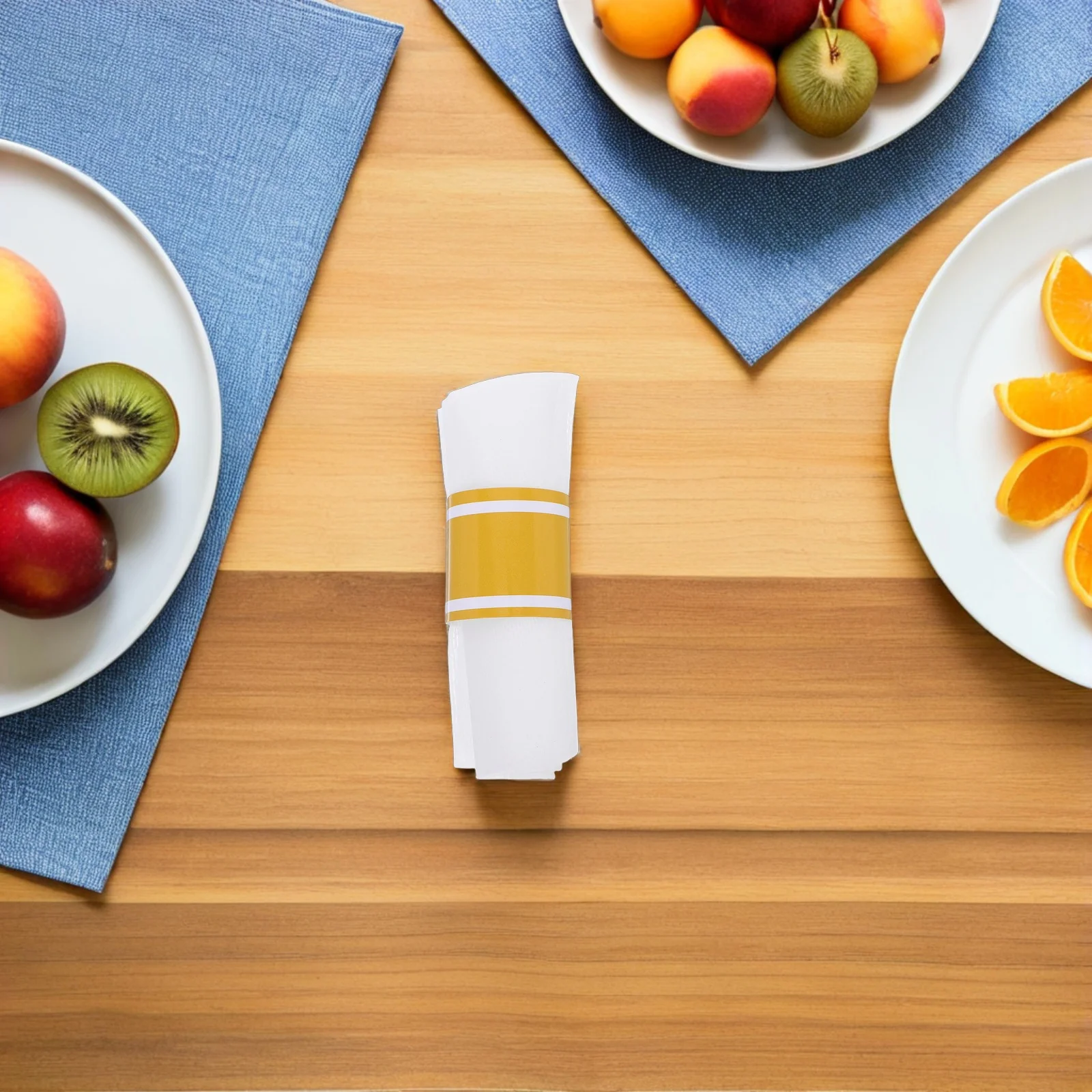 

100 шт. одноразовые кольца для салфеток, самоклеящиеся золотые бумажные ленты для салфеток для свадебной вечеринки, декор стола, объемные серебряные обертывания