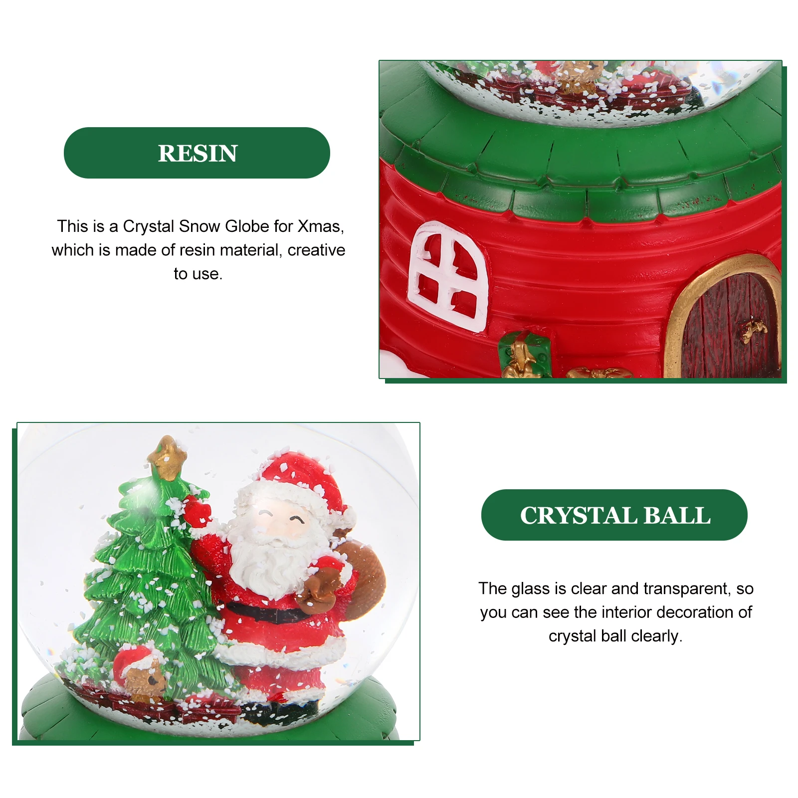

Lovely Christmas Crystal Ball Decorative Snow Globe Holiday Desktop Decoration Musical Glass Ornament Xmas Gift For Kids Family