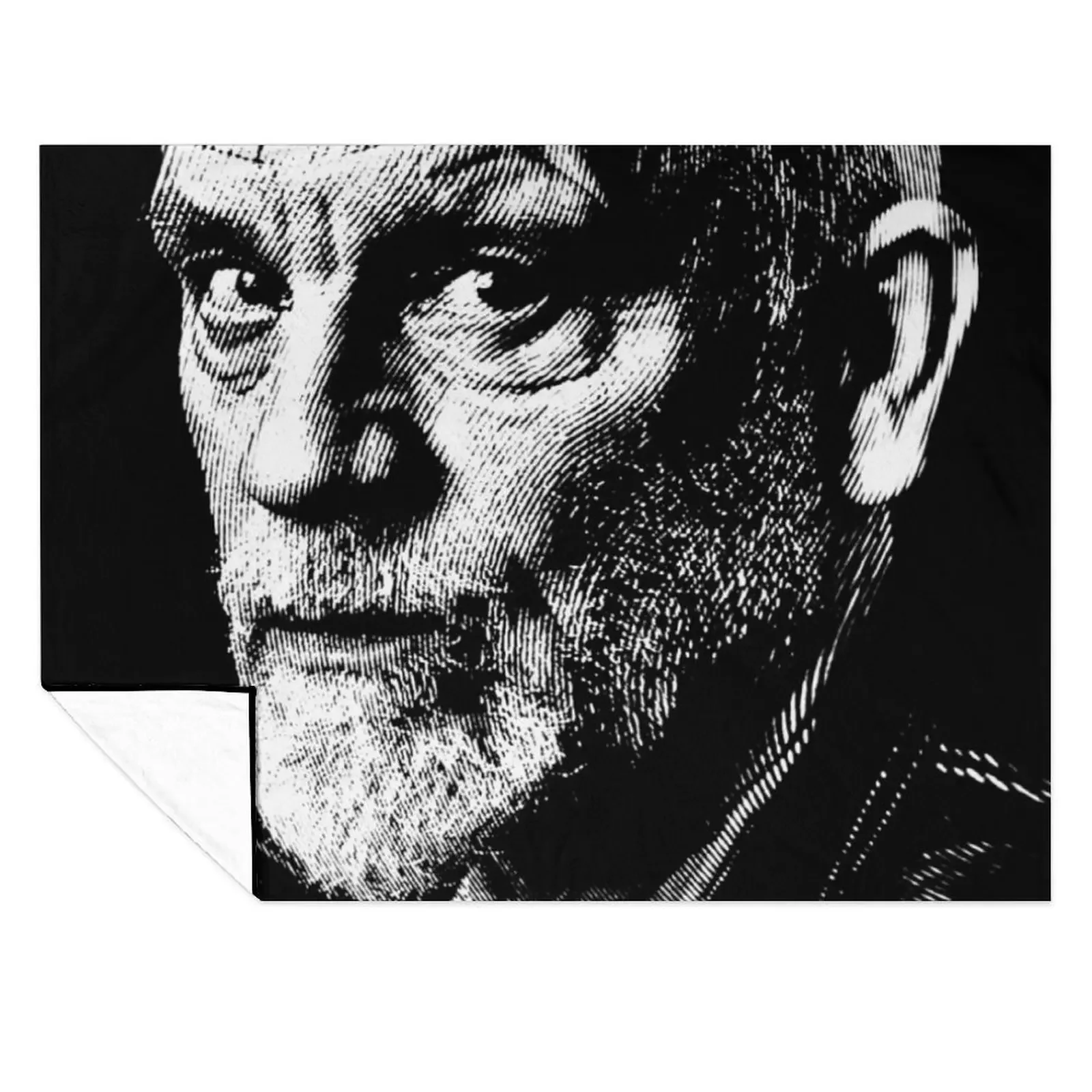 

Black & White Portrait Of John Malkovich Throw Blanket Summer for winter Polar Giant Sofa Blankets