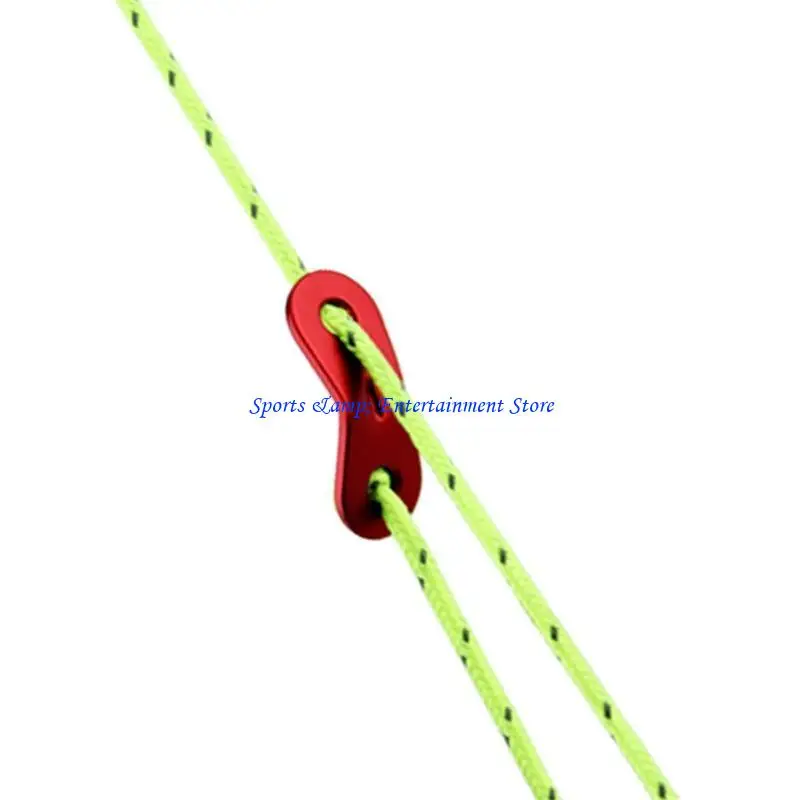 G7NF 10 Pcs Aluminum Alloy Tent Rope Tensioners Camping Non-Slip Cord Lock Buckles Dual Holes Wind Rope Peanut Stopper