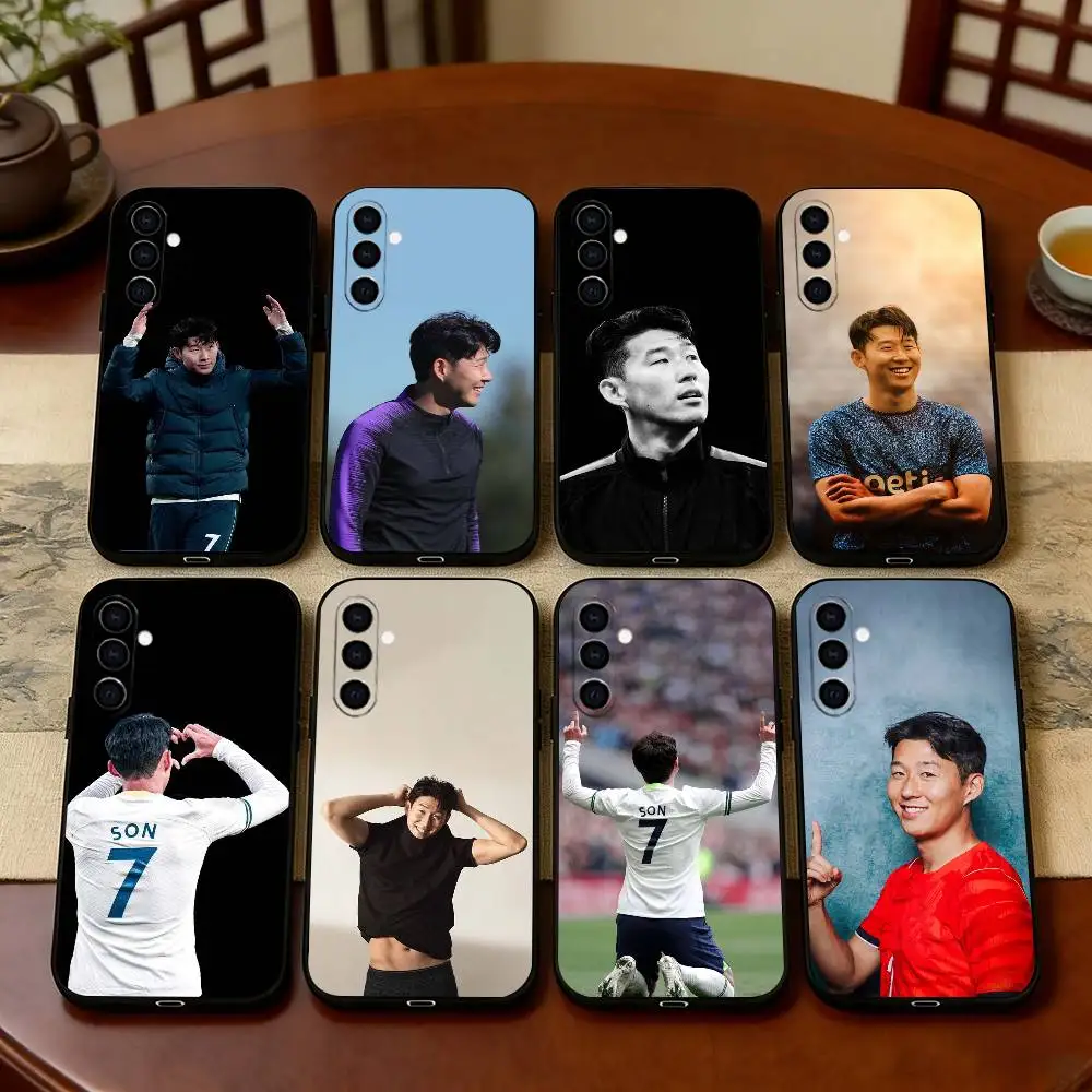 Football Star Son Heung-min gift Phone Case Black Silicone Soft For Samsung Galaxy A73,A72,A71,A70,A53,A52,A51
