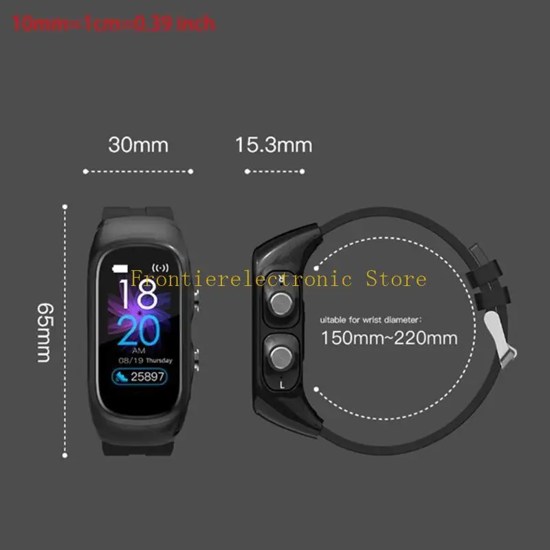 G8DB N8 للساعة الذكية للرجال Woemn المتوافقة مع سماعة الرأس والاتصال بالموسيقى معصمه T