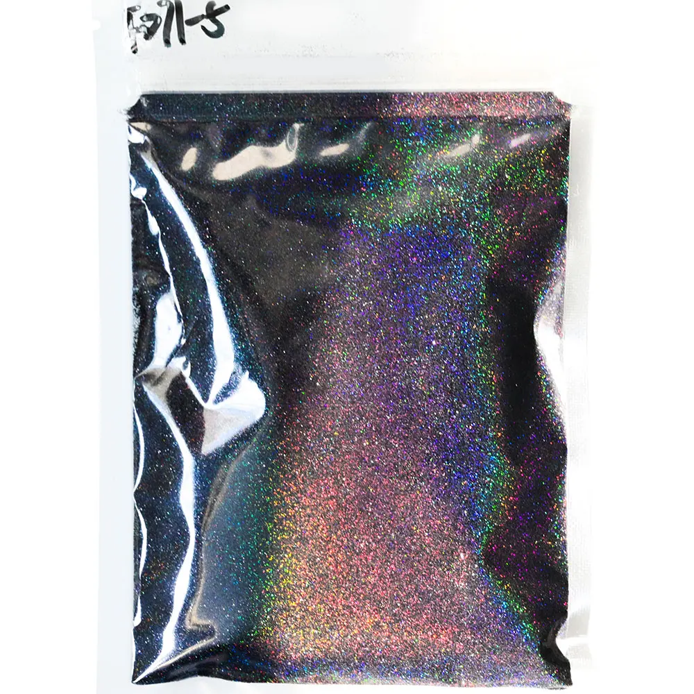 10g Laser Holographic Sugar Nail Powder 0.2mm Black White Pigment Sweater Snowflakes Winter Nail Glitter Dust Nail Sugar Powd