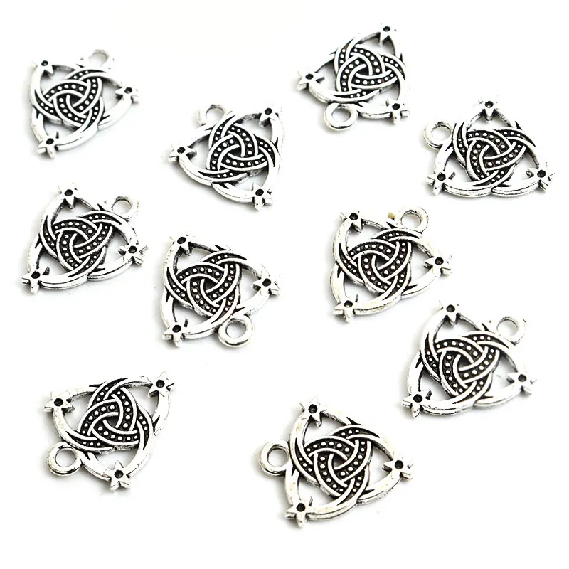 20pcs Feature Celtic Knot Alloy Charms Retro Symbol of Strength Openwork Pendants For DIY Necklace Bracelet Earrings Amulet