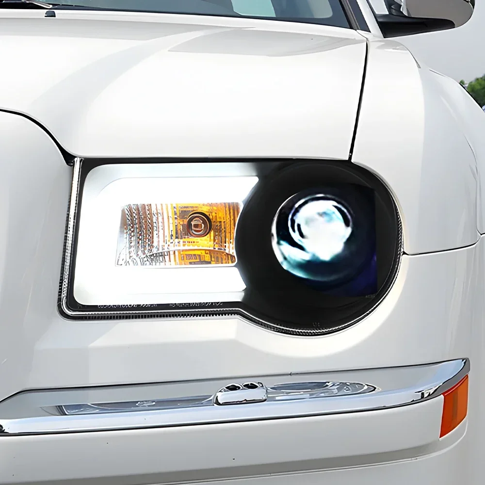

Модернизированные автомобильные передние фонари для Chrysler 300c 2005-2010, светодиодные автомобильные фары в сборе, высококачественные аксессуары для линз проектора