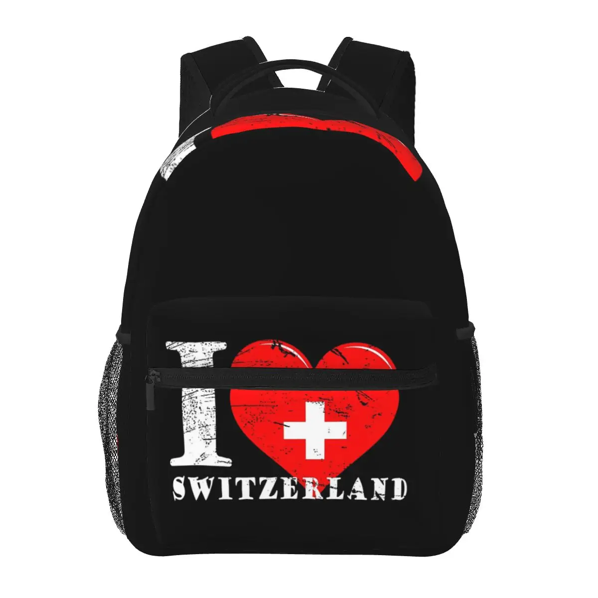 

Swiss Switzerland Flag Backpacks Boys Girls Bookbag Students School Bags Cartoon Travel Rucksack Shoulder Bag Large Capacity