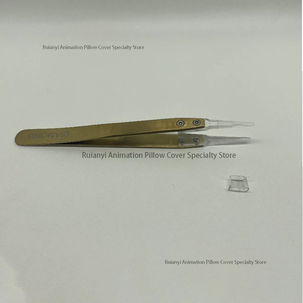 

13CM Achromatic Gemstone Tweezers Transparent Plastic Head Soft Grooved Tip Diamond Jewelry Crafting Making Pick Up Sorting Tool