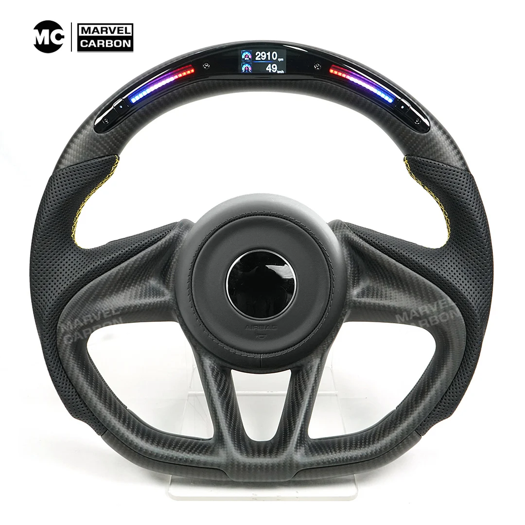 LED Performance carbon fiber Steering Wheel Display Compatible for Ford  McLaren 520/720