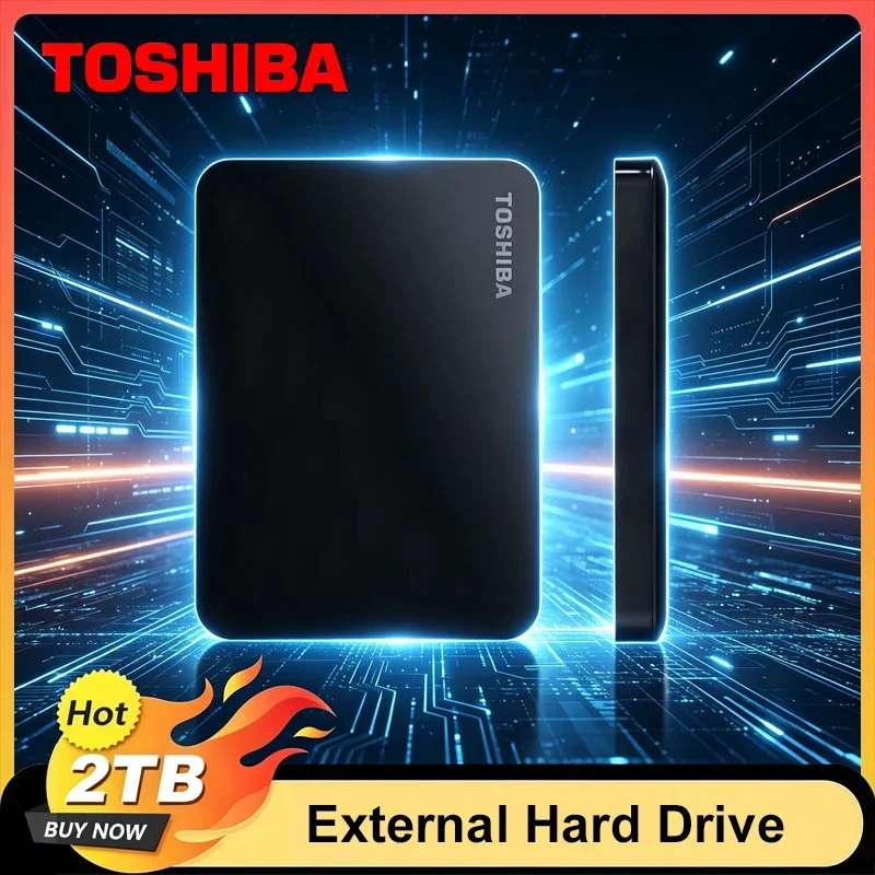

Toshiba A3 HDTB410YK3AA Canvio Basics 2TB Disco Rígido Externo Portátil USB 3.0, Preto