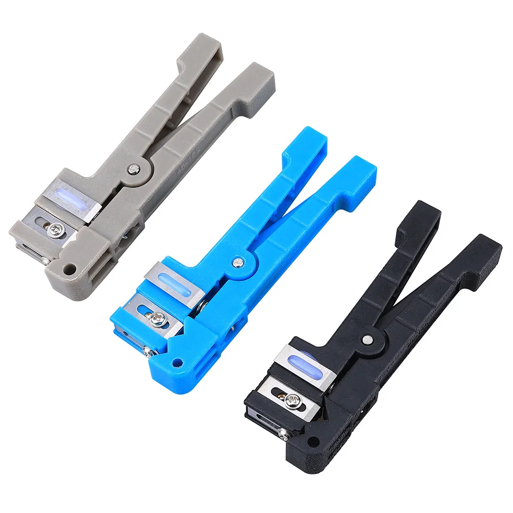 1pc 45-165 Fiber Optic Stripper Fiberglass Jacket Sheath 45-163 Coaxial Cable Cutter Stripper Tool Adjustable Blades