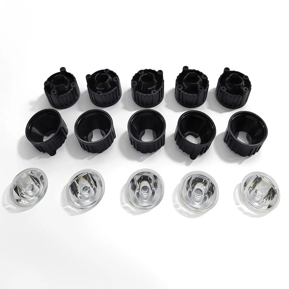 High Power 1W 3W 5W LED Lens 8/30/60/120 Degree Screws Holder 20MM PMMA Lenses For 1W 3W 5W High Power LED Lamp Light