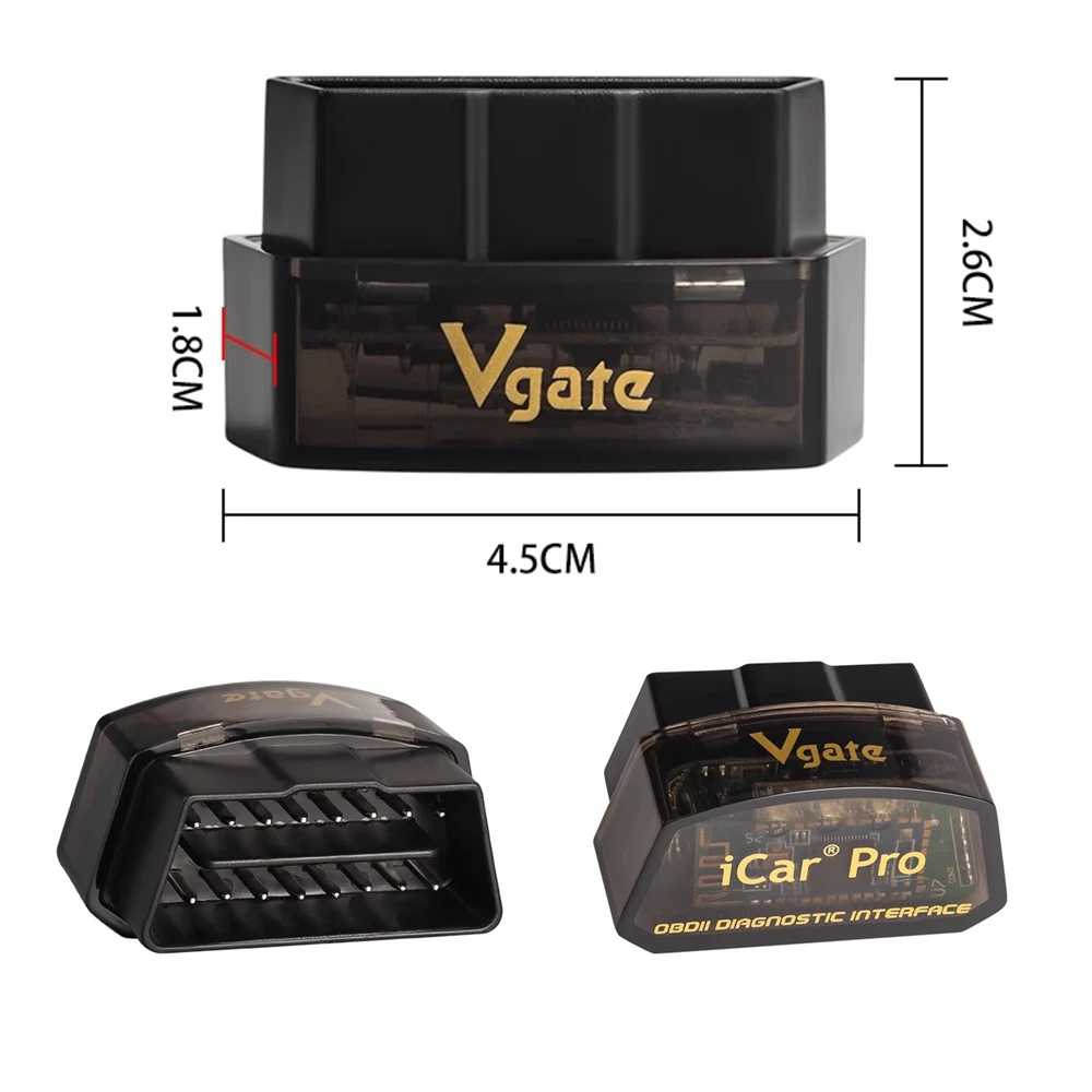 For IOS/Android Vgate iCar Pro ELM327 V2.3 Bluetooth 4.0 WIFI ELM 327 OBD 2 Auto Scanner Code Reader OBD2 Car Diagnostic Tool