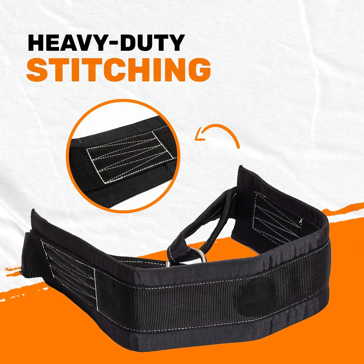 Heavy Duty 12in Padded Belt Squat Attachment with 5in Wide Dip Belt and Heavy Duty Belt Squat Belt for Weight Lifting, Complete