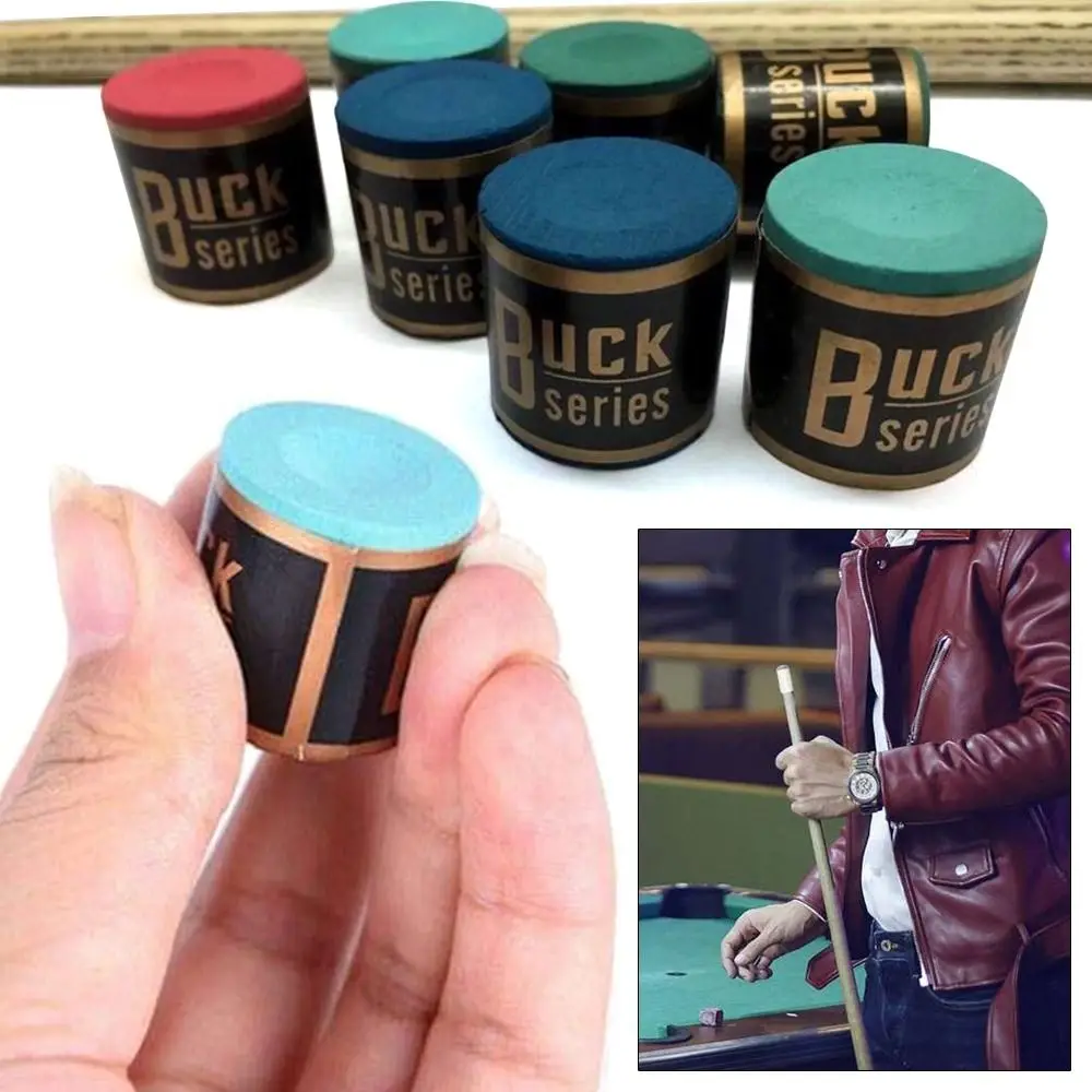 2Pcs/Set Pool Cue Tip Cue Chalk Blue Green Red No-slip Snooker Accessory Indoor Sport Calcium Carbonate Billiard Chalks