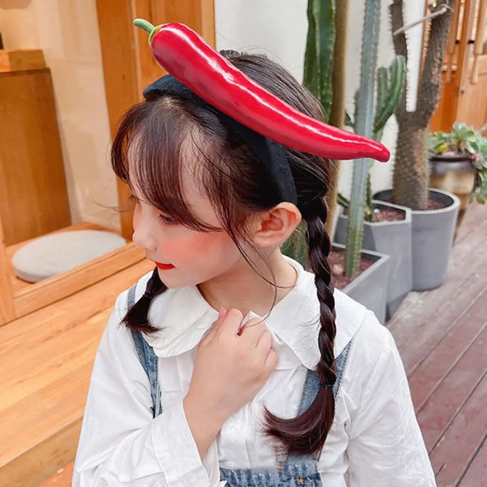 الكورية مقلد الغذاء الشعر هوب الفواكه الخضار عصابات الشعر الطماطم البطاطس الموز الفلفل الفجل الباذنجان عقال إكسسوارات الشعر #5