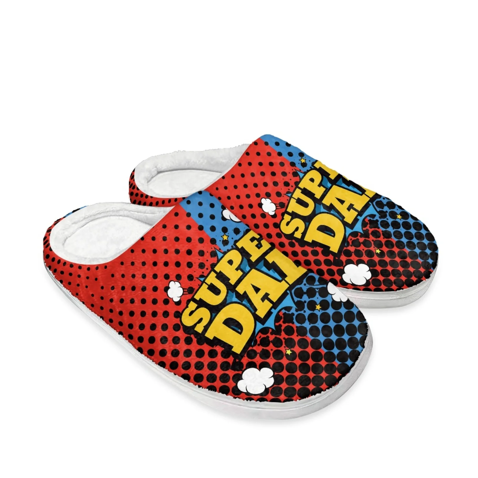 PENSTROLL Super Dad Comic Non Slip Cotton Slippers House Shoes Slippers That Don't Rub Top Of Foot Cold Feet Relief House Shoes