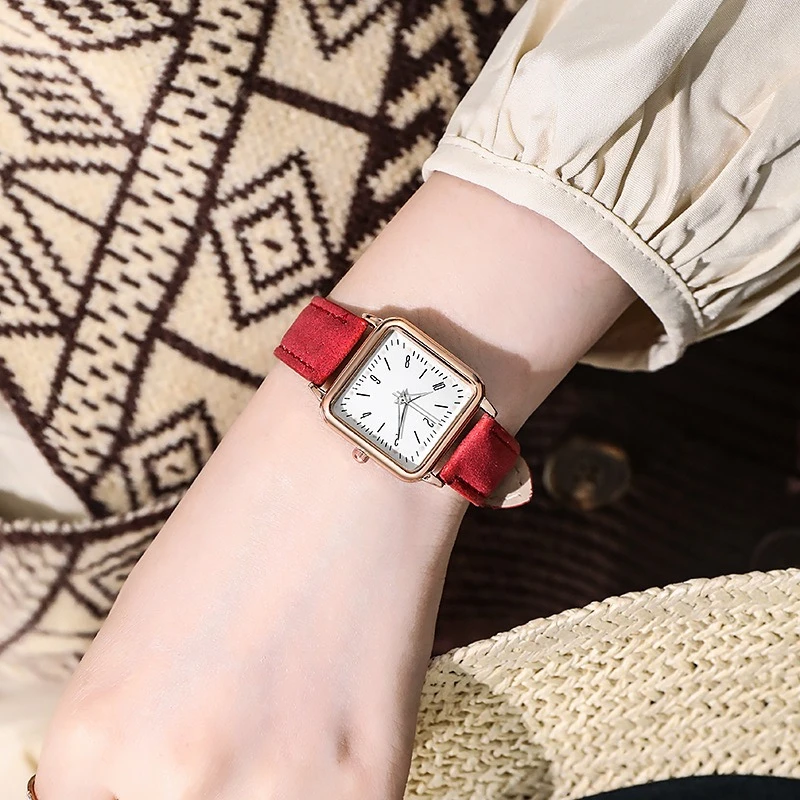 

Светящиеся женские кварцевые часы, минималистичные наручные часы с квадратным циферблатом, цифровая шкала, женские часы Montres Femmes Relogio Feminino