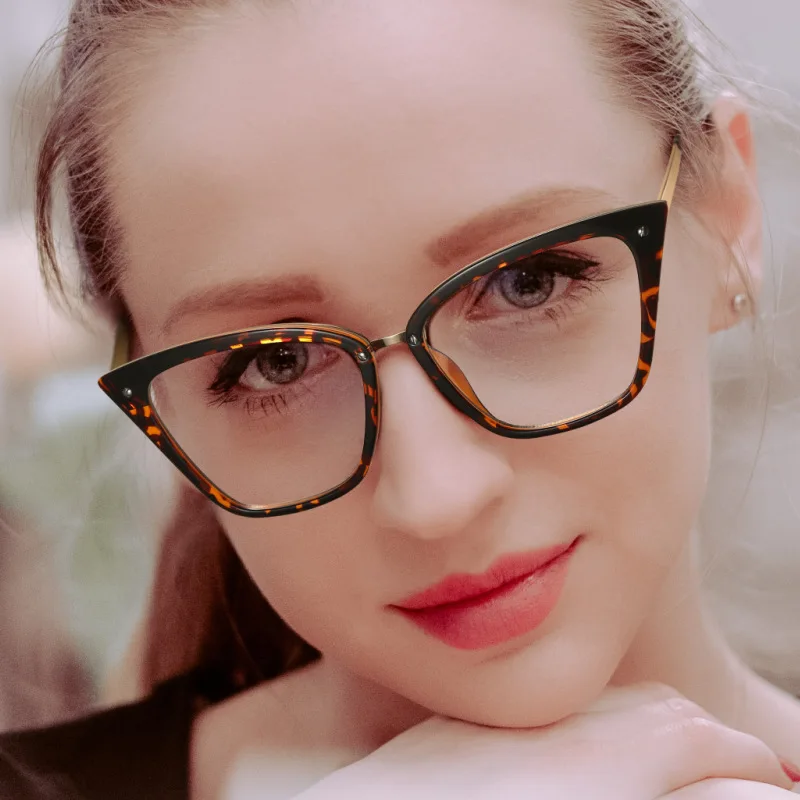 

Cat Eye Glasses Woman Myopia Eyeglasses Retro 2023 Fashion Anti-blue Light Eyewea 2069 Butterfly Optical Prescription Frame