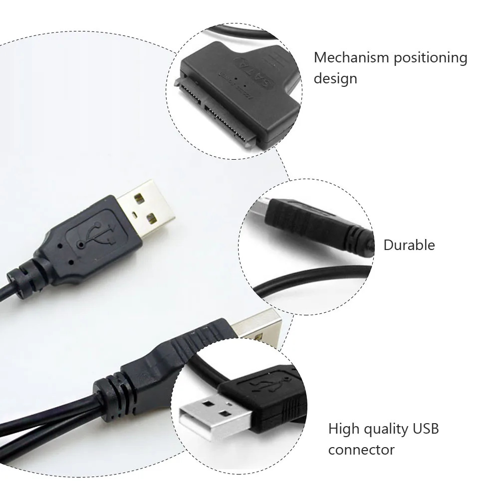 Disco rígido USB de 2,5 polegadas para adaptador USB para tablet com fio USB fácil