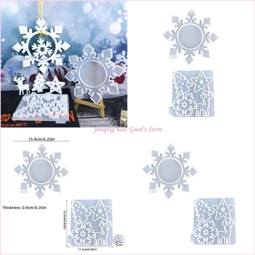 

57QA, 2 шт., силиконовая форма в виде снежинки для уникального настенного декора, мягкие и многоразовые формы для ручного формы
