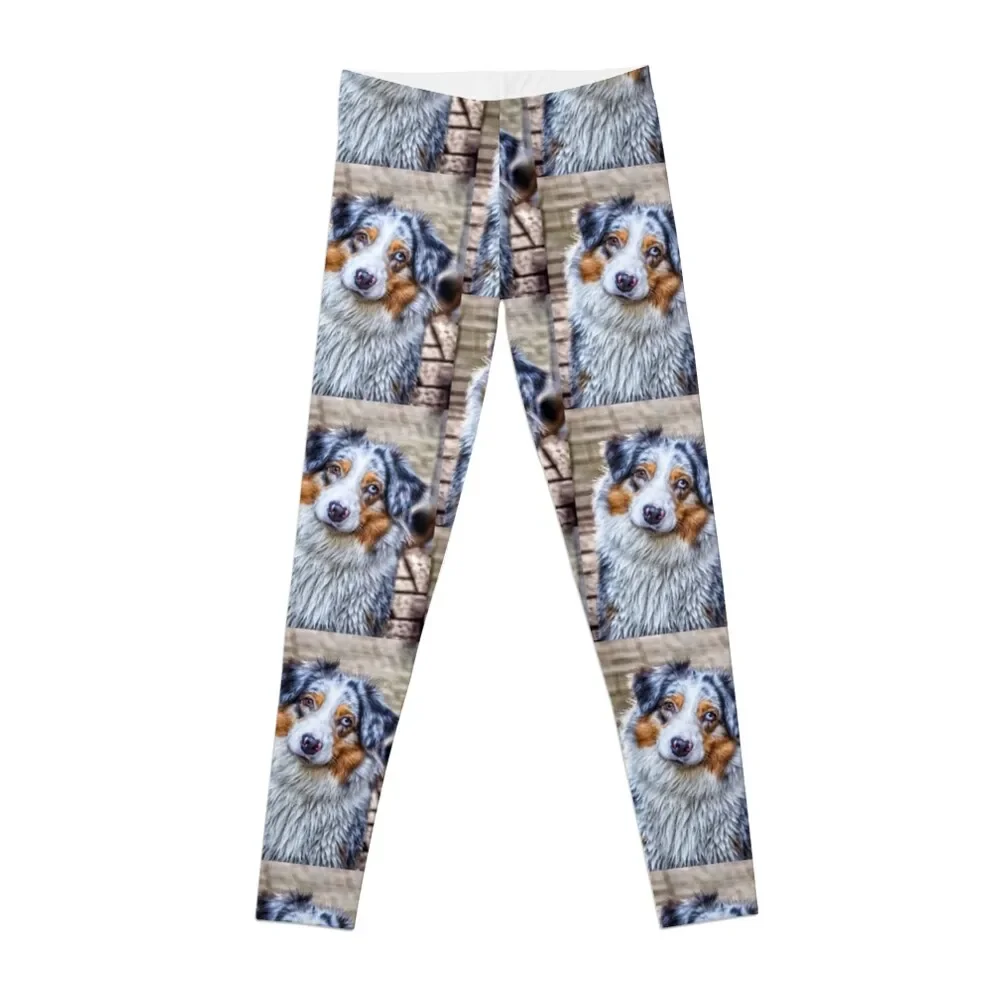 

Australian Shepherd Leggings push up tights for high waist sporty woman push up Womens Leggings