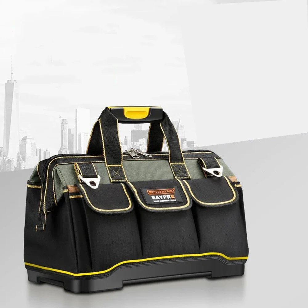 High-capacity Thickened Plastic Bottom Tool Bag Double Layer Sewing Reinforcement Waterproof  Wear Resistant Tool Bag