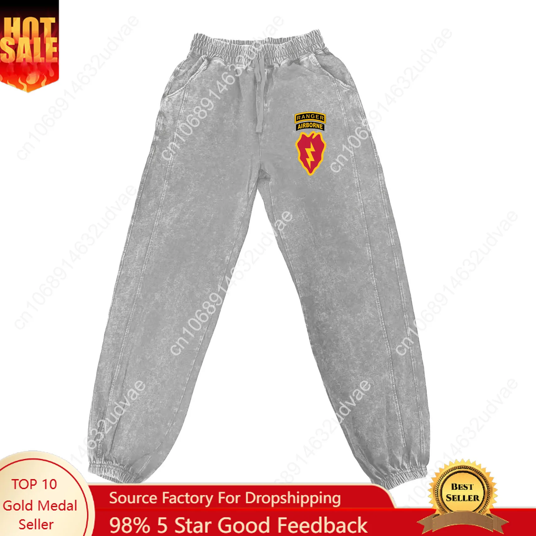 

25th Infantry Division Patch Airborne Ranger Pants Man Woman Teenager Retro Trousers Elastic Sweatpants Customized Pant Pocket
