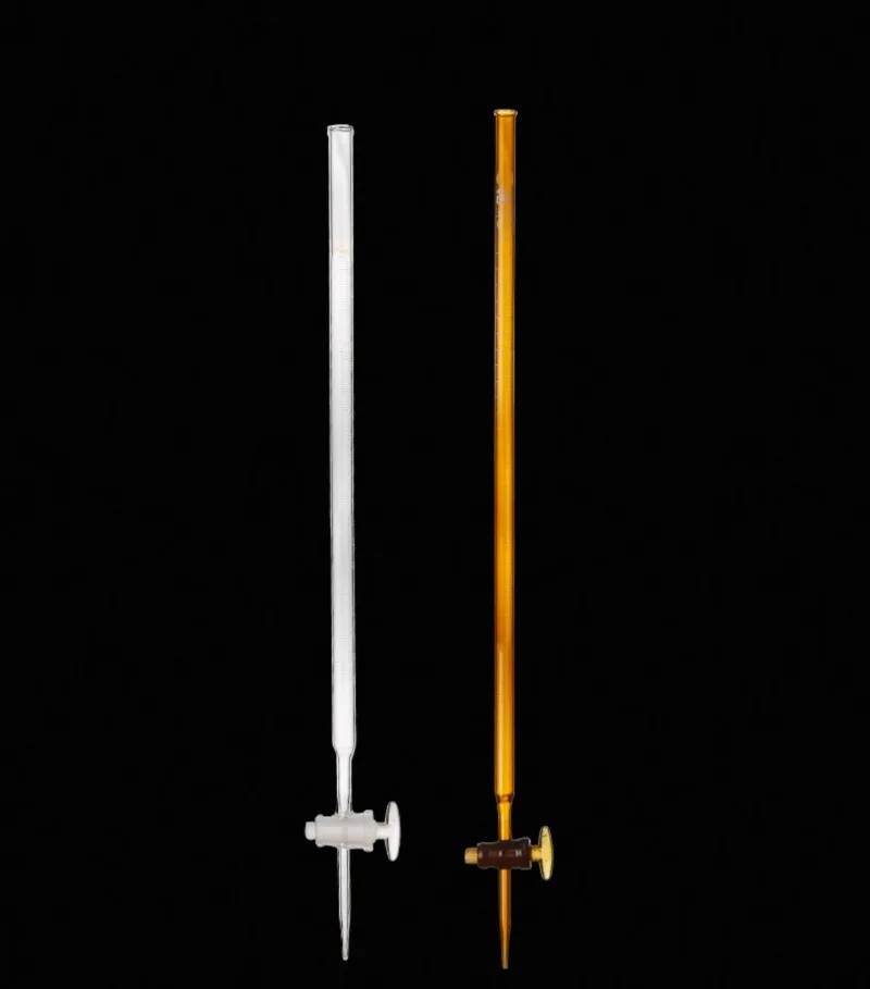 10ml-25ml-50ml-100ml  White/Brown Acid Burette with Stopcock for Acid Class A Transparent Glass Lab Chemistry Equipment