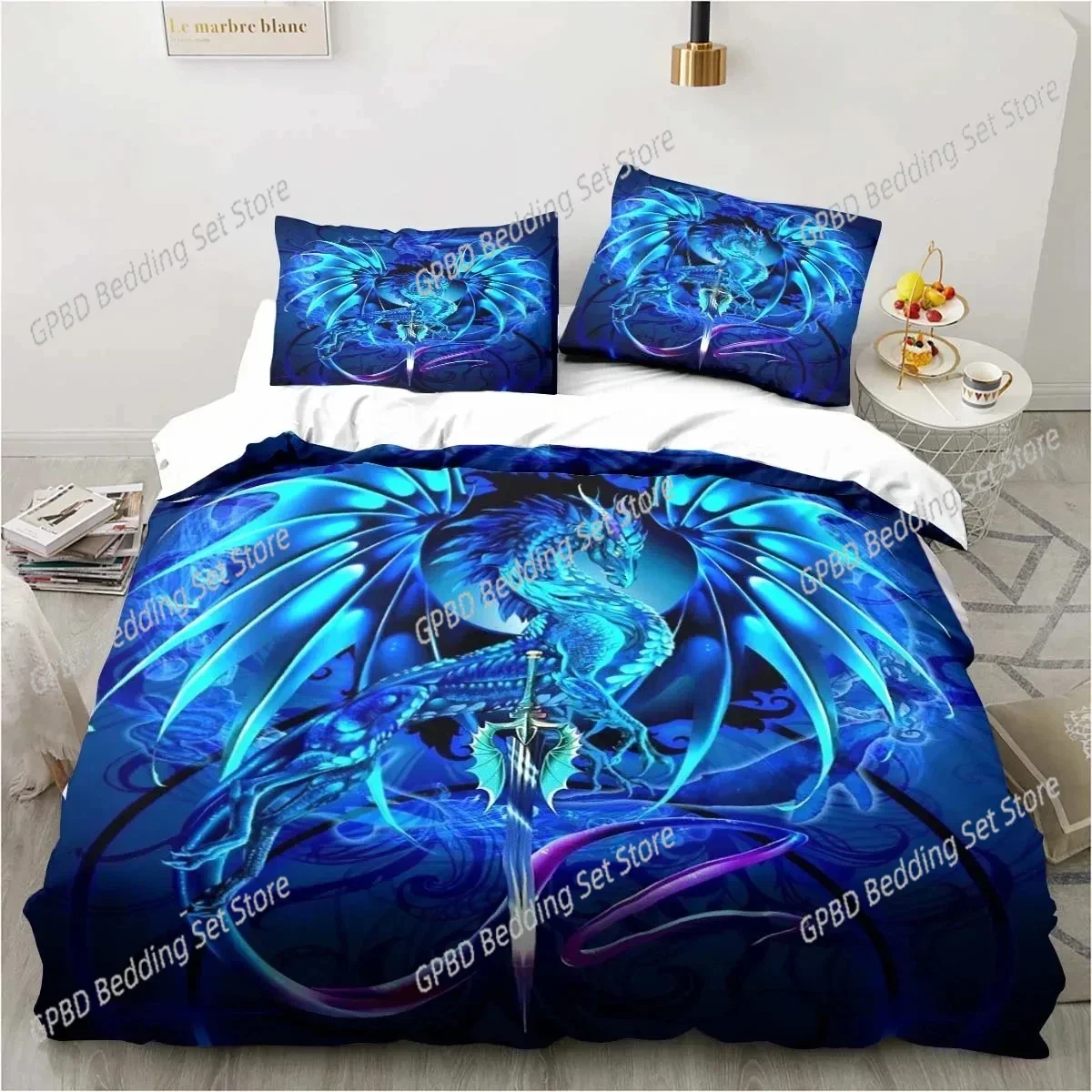 3D Print Dragon Magic World Comfortable Duvet Quilt Cover Pillowcase Bedding Set Children Bedroom Decoration Home Textile