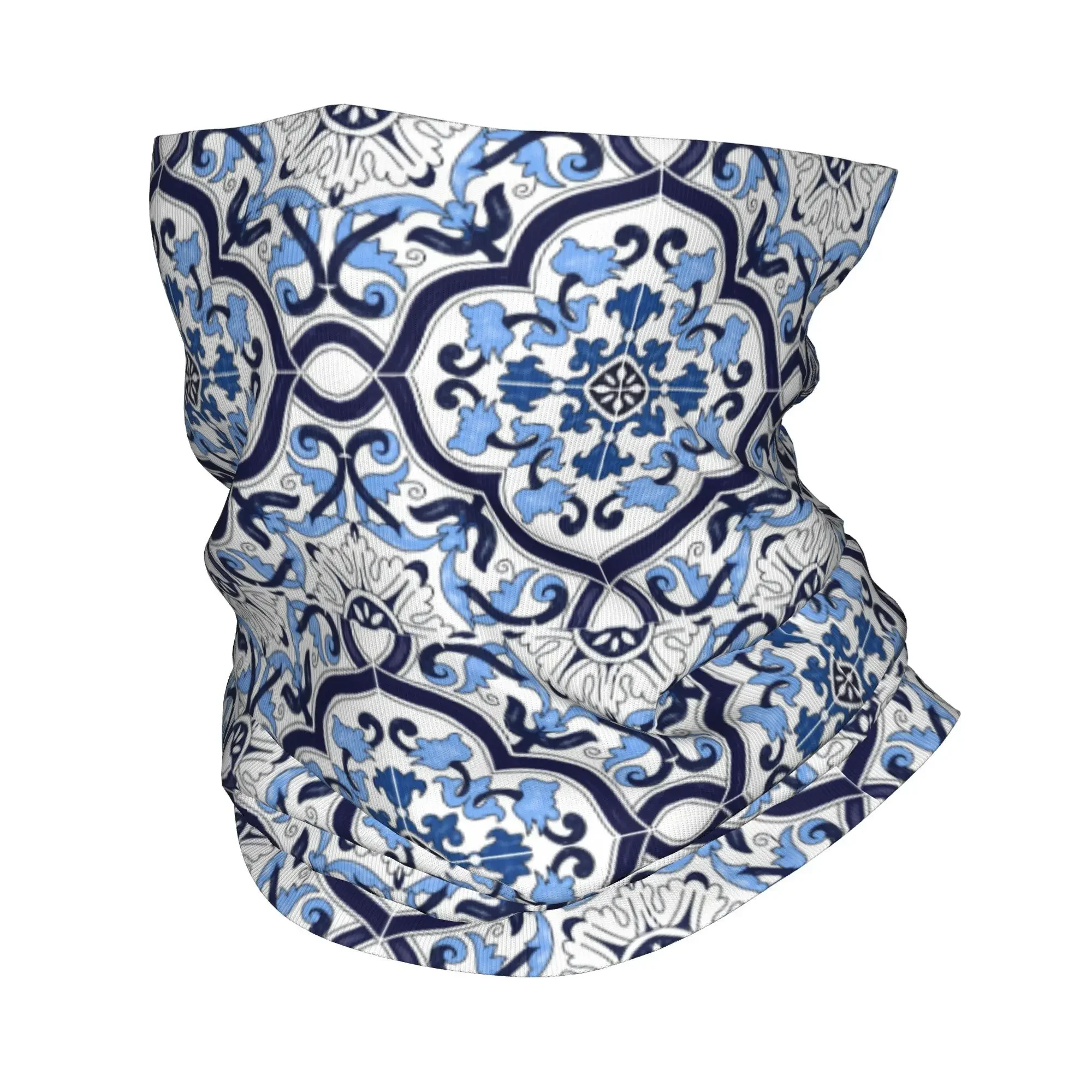 

Синяя декоративная цветочная средиземноморская сицилийская плитка 1, бандана, гетры с принтом, шарф, теплая маска для лица, бег для мужчин и женщин