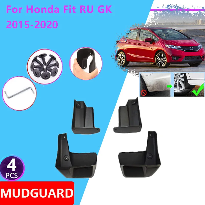 

Автомобильные кранцы для Honda Fit Jazz RU GK GH GP Hybrid 2015 ~ 2020 2016 2017 2018 2019, брызгозащитные накладки, задние брызговики, передние щитки от грязи, аксессуары