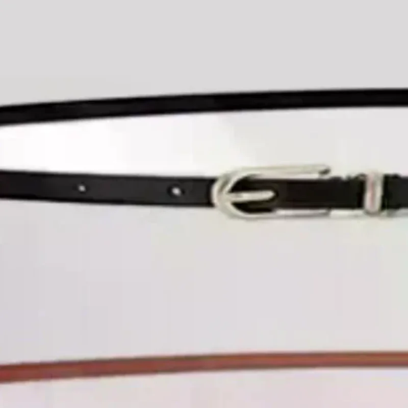 

1 шт., модные черные, белые, серые женские ремни, тонкий узкий пояс с пряжкой, регулируемый ремень, летнее платье, джинсовый ремень, ремни из искусственной кожи