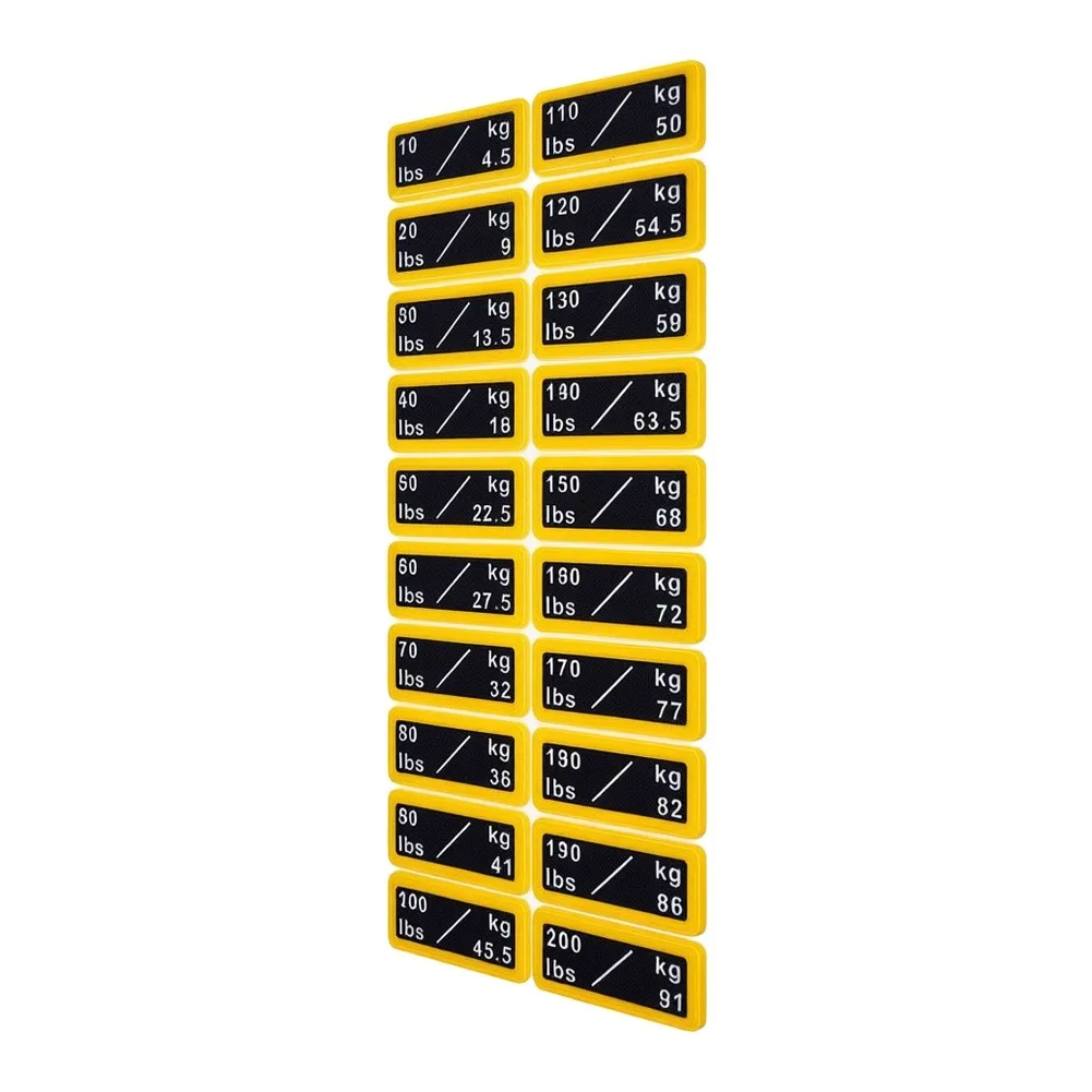 Weight Sticker Labels 2pcs for Gym Machines 10lb 20lb 30lb 40lb 50lb Up to 200lb Strong Adhesion Plastic Material view 5