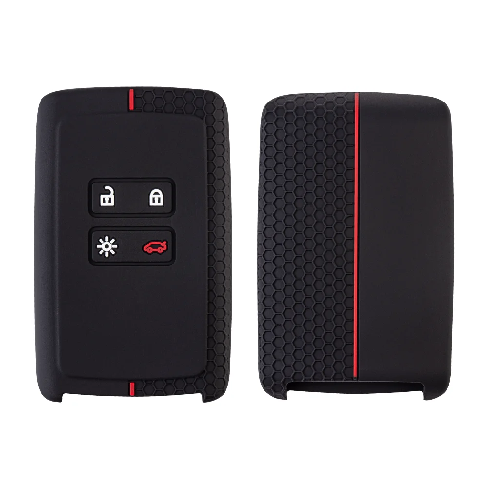 Car Silicone Key Cover for Renault Megane 4 Talisman Kadjar Espace 5 4 Buttons Silicone Car Key Case