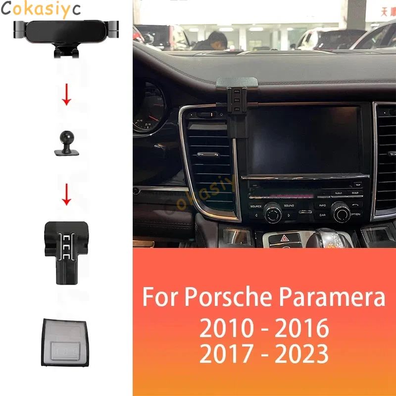 Suporte do telefone do carro navegação gps para porsche panamera 970 2010-2023 suporte de telefone rotativo ajustável base acessórios interiores