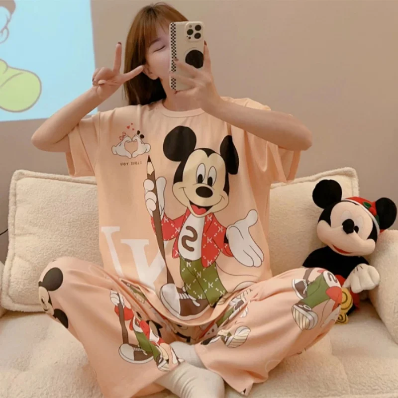 Women's Three-piece Pajamas Homewear Women Printed Pajamas Home Sets Pajama Sets Cute Girls Homewear