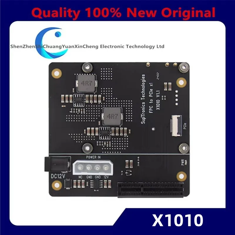 

X1010 Raspberry Pi 5 PCIe FFC Connector to Standard PCIe x4 Slot Expansion Board
