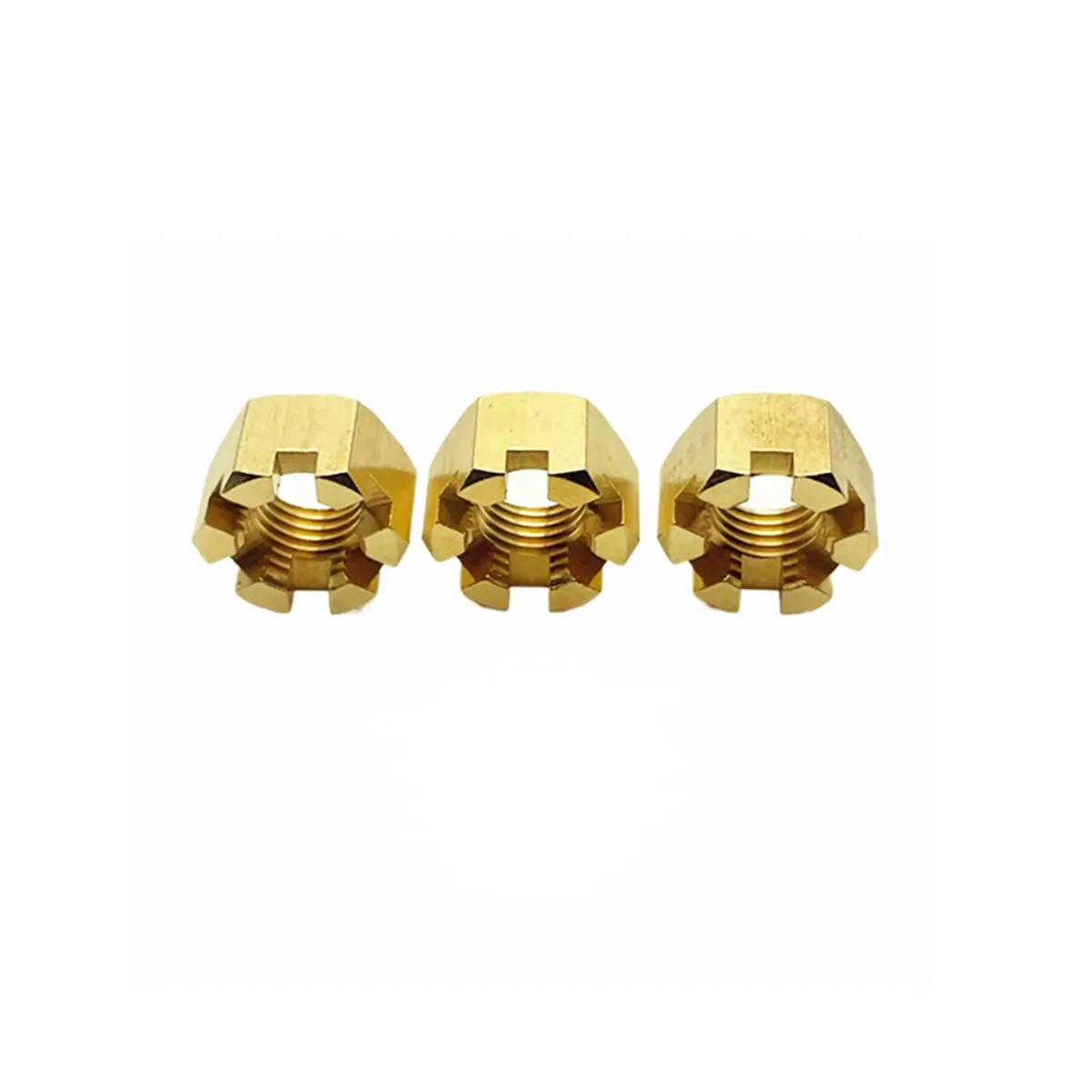 M6-M16 Brass Slotted Nut Standard Fine Tooth Copper Slotted Castle Fastener Nut
