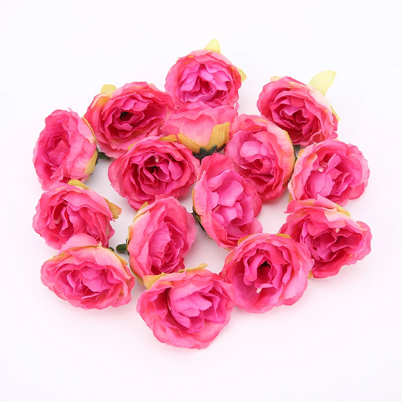 10/20PCS Peony Head Artificial Flowers 4CM Silk Flower For Wedding Decoration Home Room Decor Scrapbook DIY Craft Fake Flowers image 6