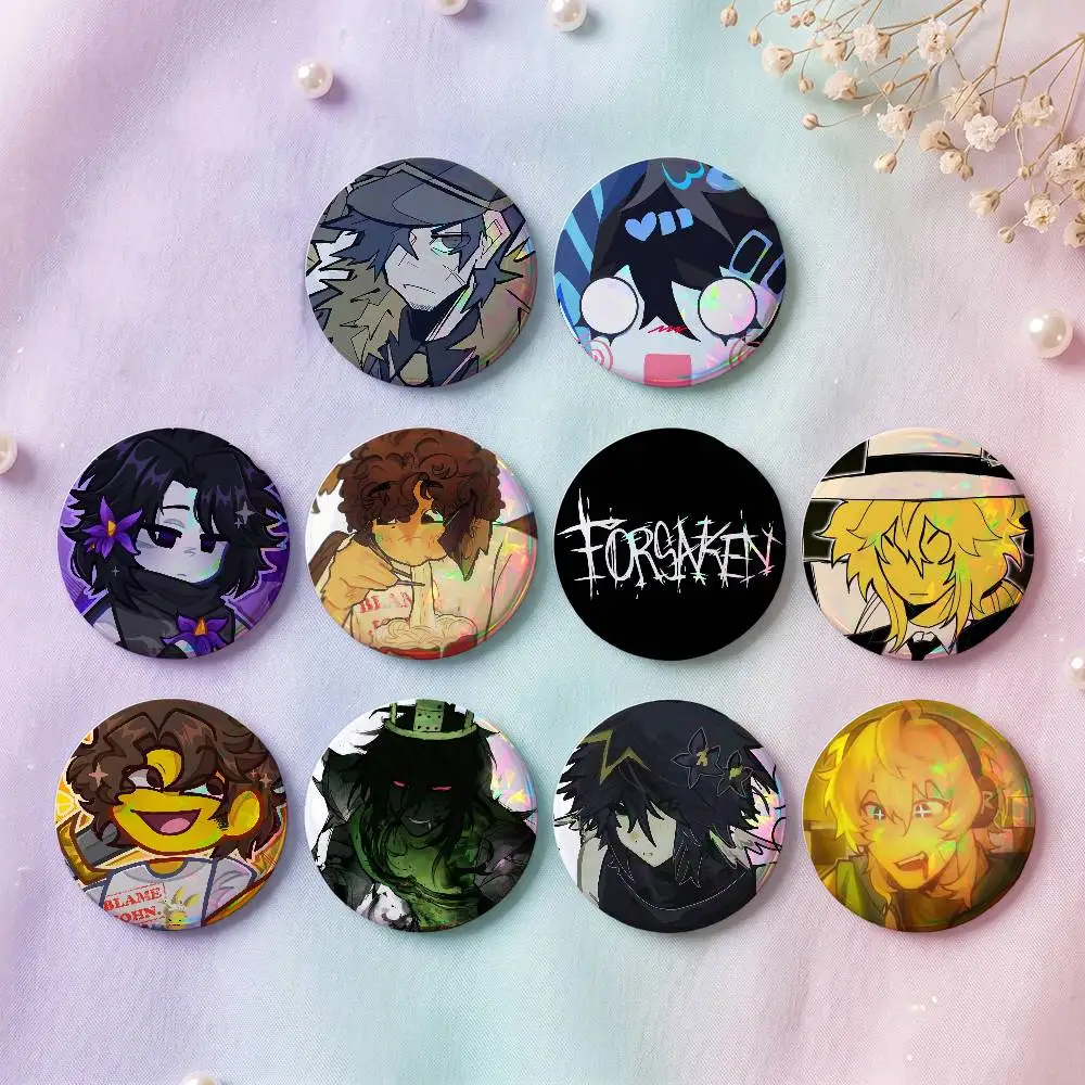 Funny Game ForsakenS Chance Shedletsky Badges 25 44 75 Mm Round Cosplay Pin Bag Decor Fans Collect Friends Gifts Brooch Souvenir
