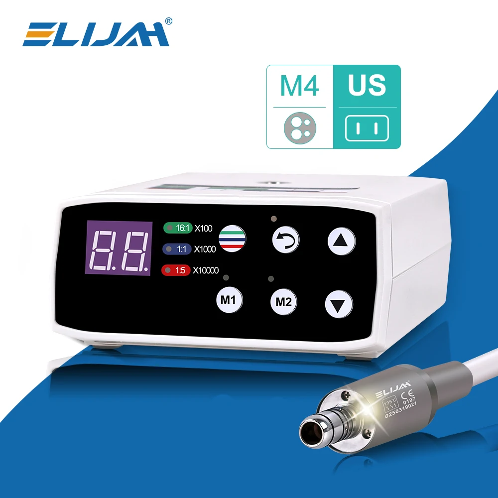 ELIJAH Tandheelkundige Borstelloze LED Micro Motor Interne Spray Elektrische Motor 1:1 1:5 Contra Hoek Lage Snelheid Handstuk Tandheelkundige Apparatuur