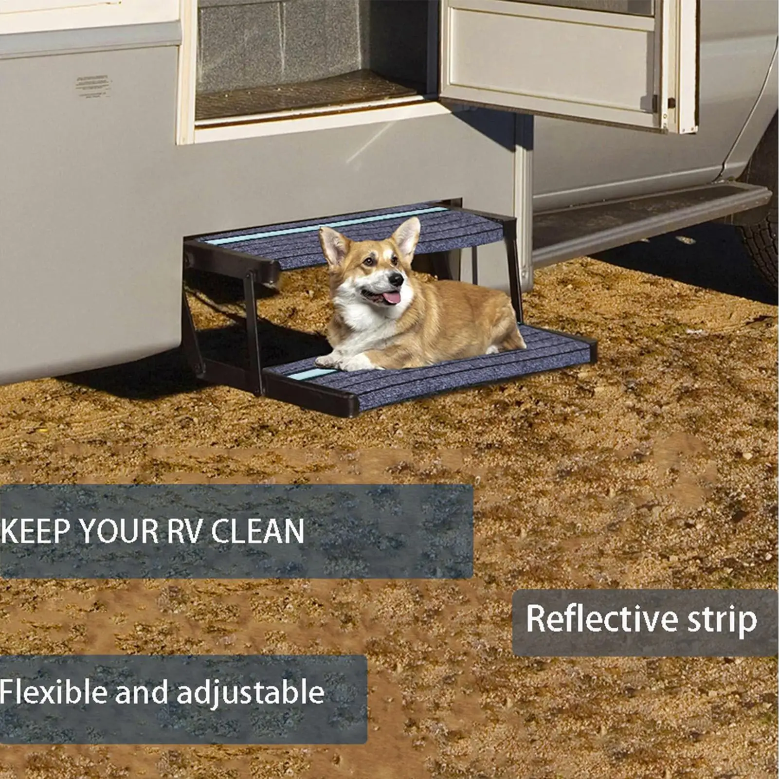 

Чехлы на лестницу для автодома, накладки на стабилизаторы для автодома, регулируемый сменный коврик со светоотражающей полосой, водонепроницаемый защитный дом на колесах