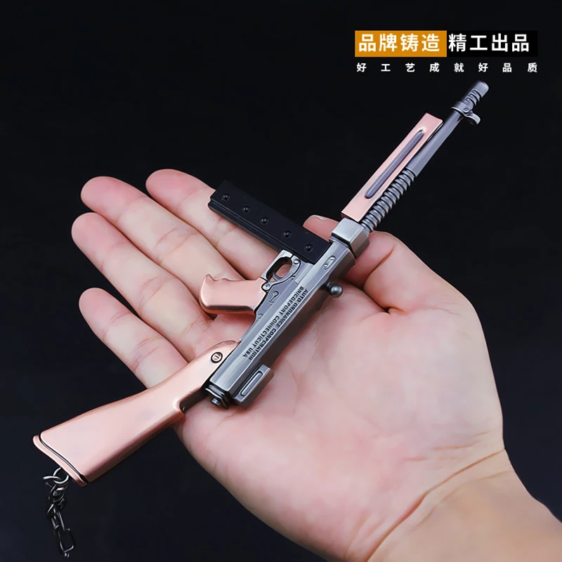 

17cm Thompson Submachinegun Metal Gun Weapon Model PUBG Game Peripheral 1/6 Soldier Equipment Accessorie Military War Miniatures