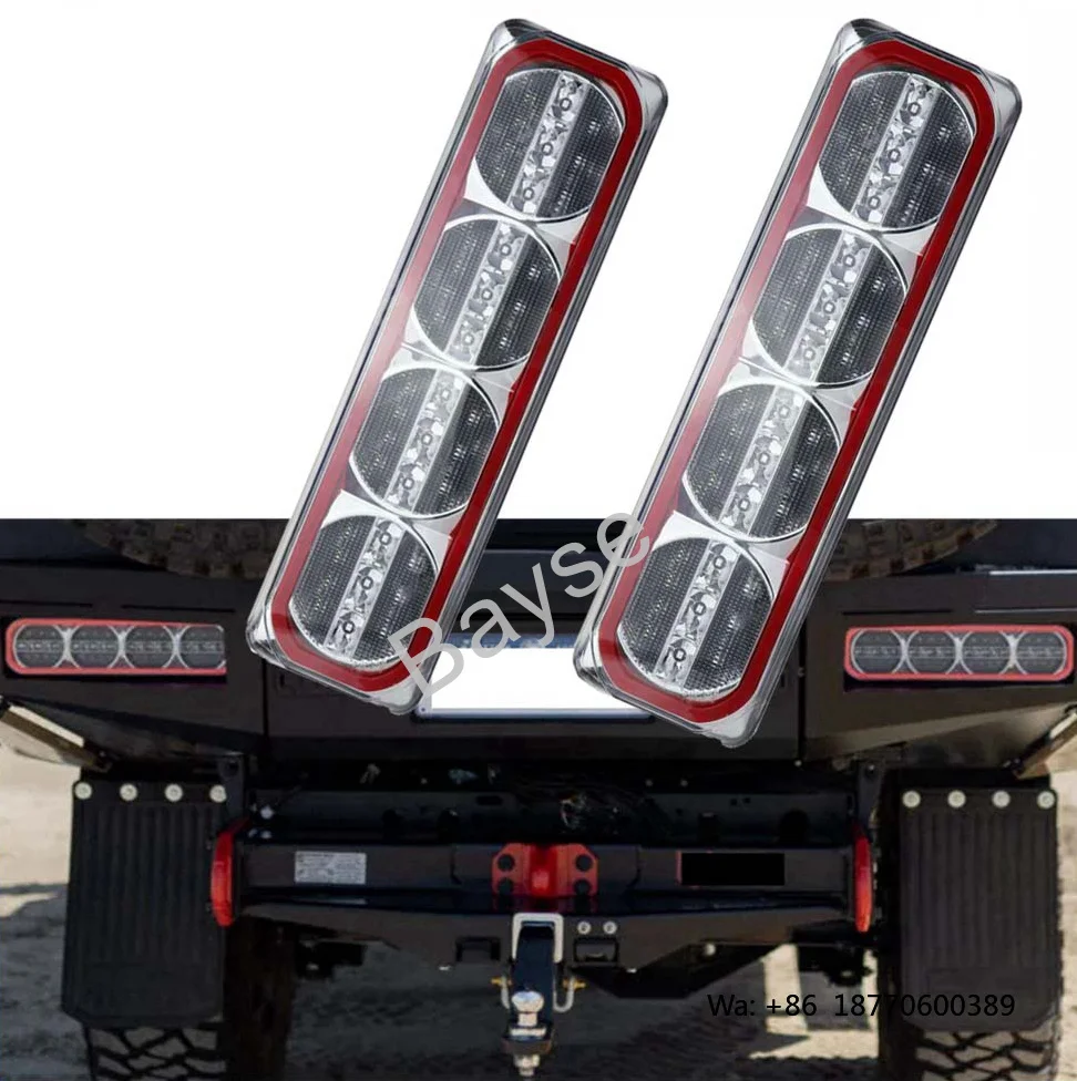 385Series Led Taillight  Rear Led Car Truck Rear Trailer Tail Lights Strobe Amber Light Amber Truck  Stop Reverse for UTE Tray